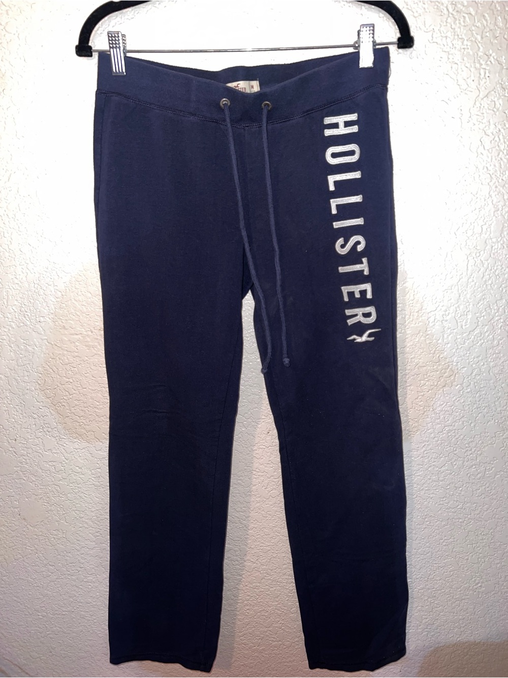 Hollister Navy Logo Joggers